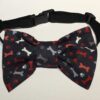 Doggy Bow Tie Grey Paw and Bone