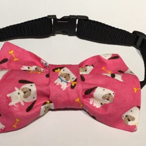 Doggy Bow Tie Pink cartoon dog