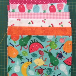 Bundles of 6 Quality Fabric Fat Quarters Fruity Friends
