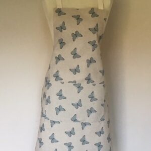 Apron Standard Adult Unsex Linen Butterflies