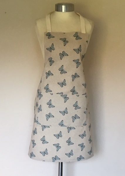 Apron Standard Adult Unsex Linen Butterflies