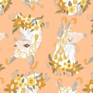 Fabric Dear Stella Superior Quality SRR1110 Cream Puff Lamas