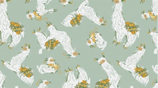 Fabric Dear Stella Superior Quality SRR1111 Lichen Lamas