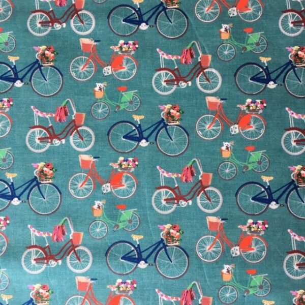 Fabric Patchwork Promotions Bicycles 160cm Wide