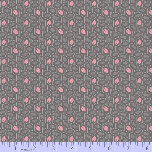 Fabric Marcus Geo Leaf Grey 0527-1044