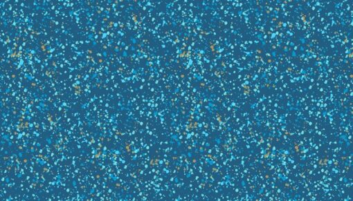 Fabric Makower UK Metallic Libs Notebook Blue 2/8739MB