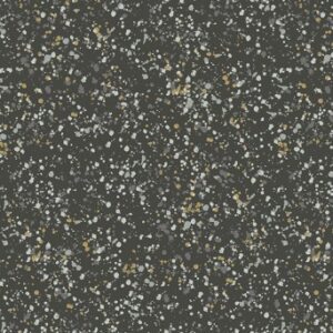 Fabric Makower UK Metallic Libs Notebook Charcoal 2/8739MC