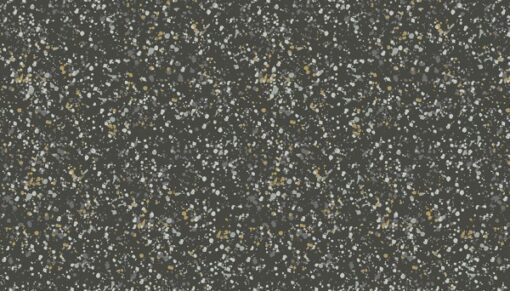 Fabric Makower UK Metallic Libs Notebook Charcoal 2/8739MC