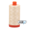 Aurifil 50WT Cotton Thread 2110 Pale Lemon 1300 m spool