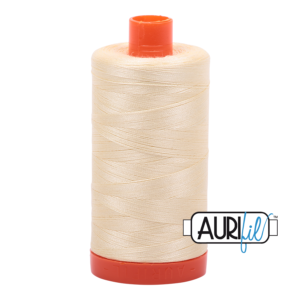 Aurifil 50WT Cotton Thread 2110 Pale Lemon 1300 m spool
