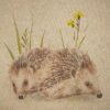 Fabric Chatham Glyn Linen Digitally Printed Panel of 3 Hedgehogs